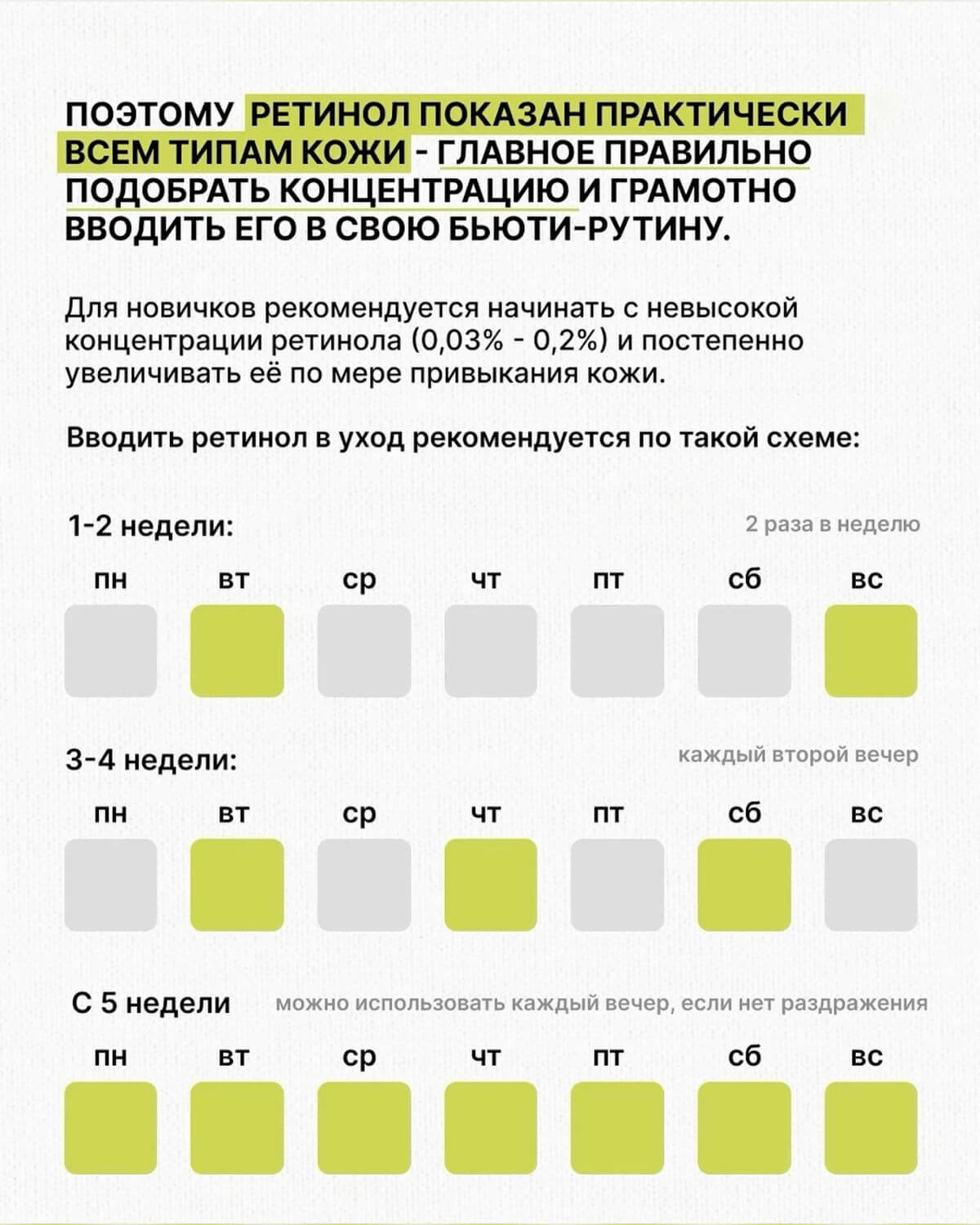 Как вводить ретинол в свой уход